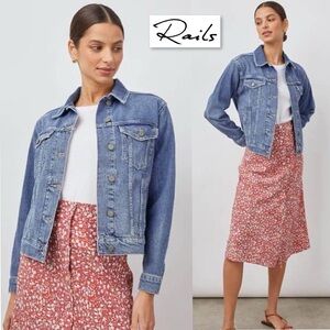 RAILS THE MULHOLLAND DENIM JEAN JACKET ORIGINAL BLUE XS CLASSIC TRUCKER